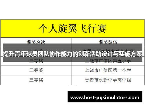 提升青年球员团队协作能力的创新活动设计与实施方案
