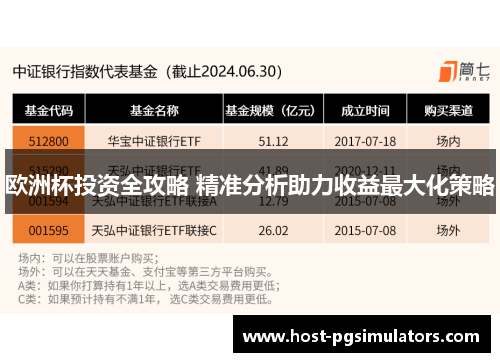 欧洲杯投资全攻略 精准分析助力收益最大化策略